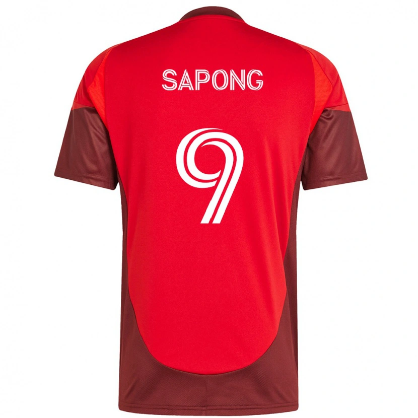 Danxen Kinderen C.j. Sapong #9 Rood Wit Thuisshirt Thuistenue 2025/26 T-Shirt