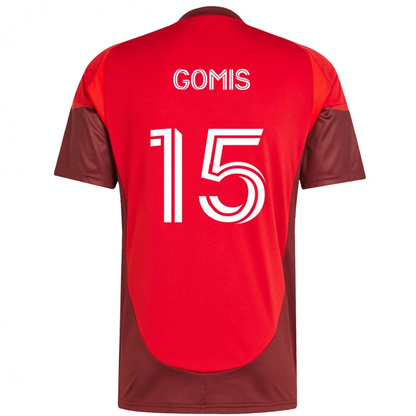 Danxen Kinderen Nicksoen Gomis #15 Rood Wit Thuisshirt Thuistenue 2025/26 T-Shirt