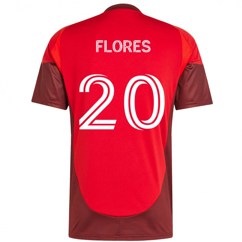 Danxen Kinderen Deybi Flores #20 Rood Wit Thuisshirt Thuistenue 2025/26 T-Shirt