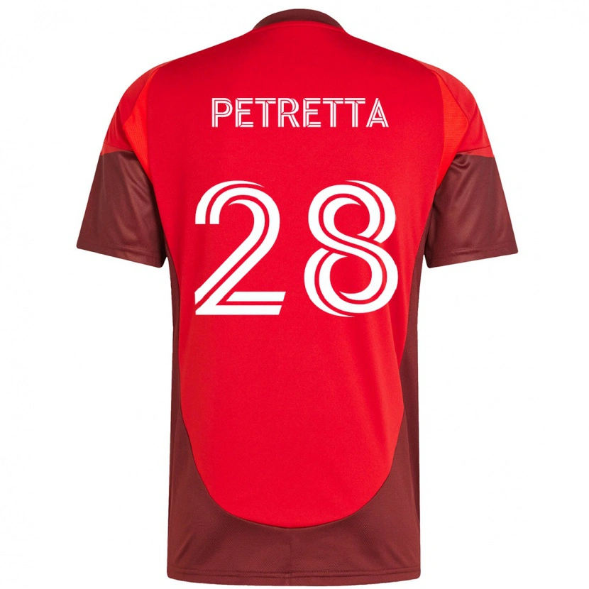 Danxen Kinderen Raoul Petretta #28 Rood Wit Thuisshirt Thuistenue 2025/26 T-Shirt