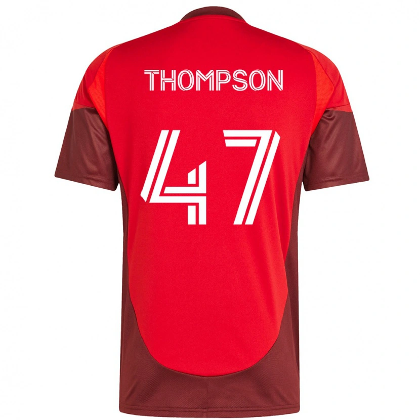 Danxen Kinderen Kosi Thompson #47 Rood Wit Thuisshirt Thuistenue 2025/26 T-Shirt