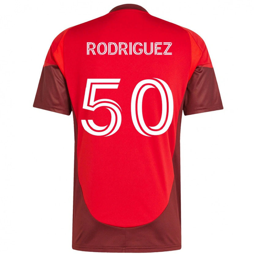 Danxen Kinderen Abraham Rodriguez #50 Rood Wit Thuisshirt Thuistenue 2025/26 T-Shirt