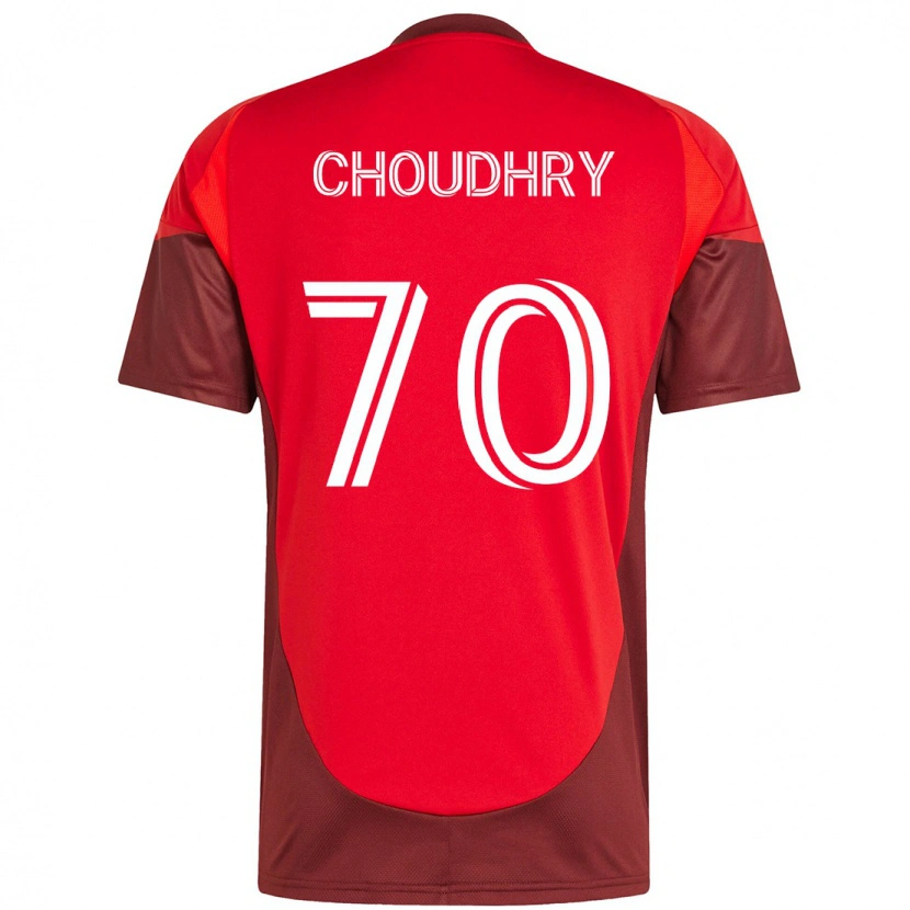 Danxen Kinderen Benjamin Choudhry #70 Rood Wit Thuisshirt Thuistenue 2025/26 T-Shirt