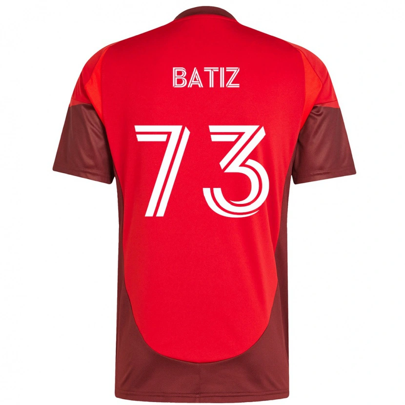 Danxen Kinderen Jesus Batiz #73 Rood Wit Thuisshirt Thuistenue 2025/26 T-Shirt
