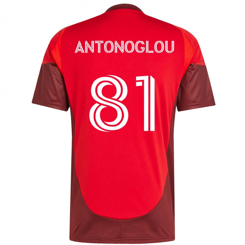 Danxen Kinderen Themi Antonoglou #81 Rood Wit Thuisshirt Thuistenue 2025/26 T-Shirt