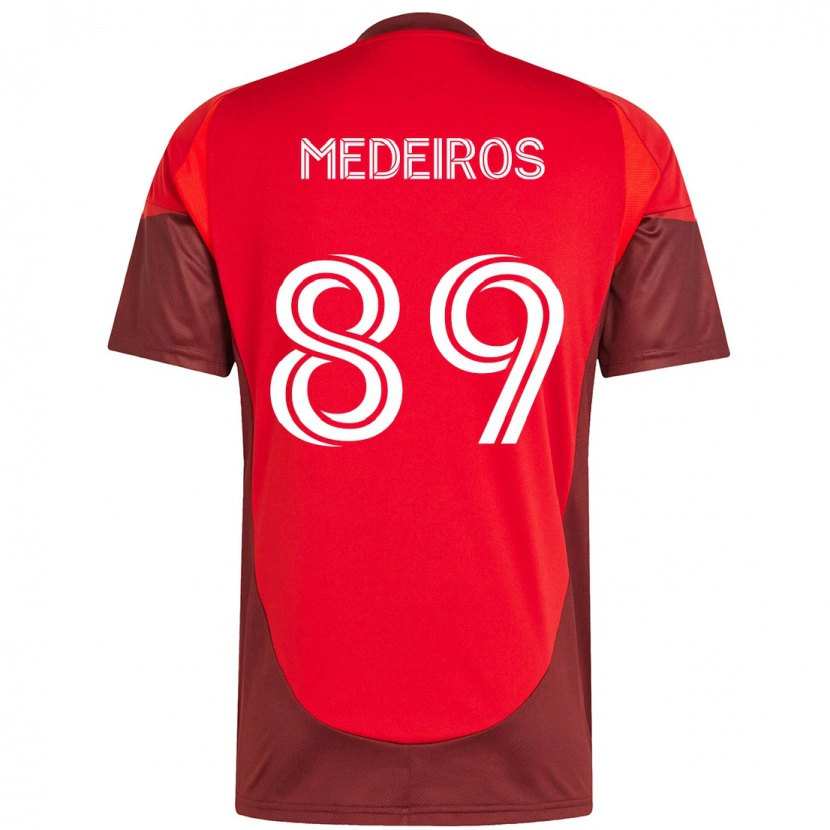 Danxen Kinderen Matthew Medeiros #89 Rood Wit Thuisshirt Thuistenue 2025/26 T-Shirt