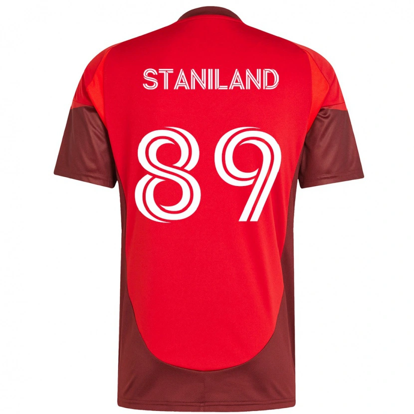 Danxen Kinderen Charlie Staniland #89 Rood Wit Thuisshirt Thuistenue 2025/26 T-Shirt