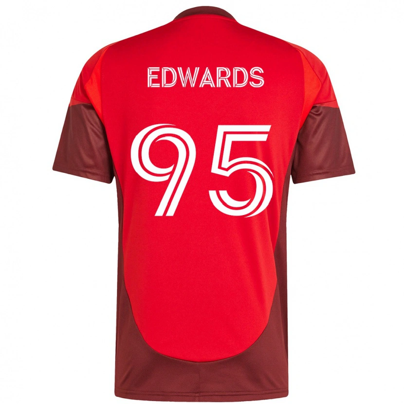 Danxen Kinderen Nathaniel Edwards #95 Rood Wit Thuisshirt Thuistenue 2025/26 T-Shirt