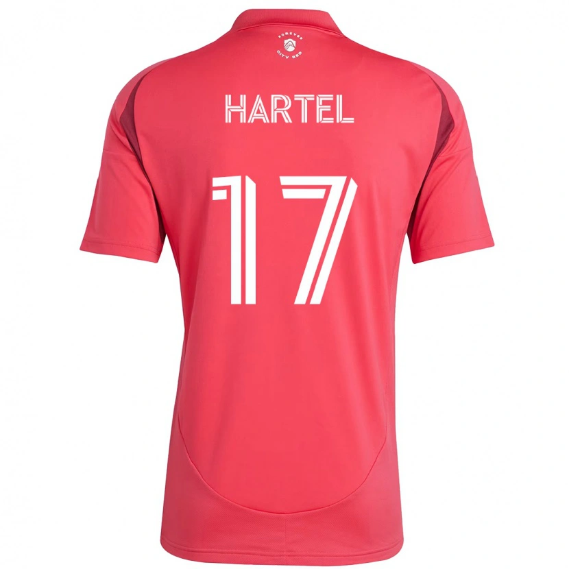 Danxen Kinderen Marcel Hartel #17 Magenta Wit Thuisshirt Thuistenue 2025/26 T-Shirt