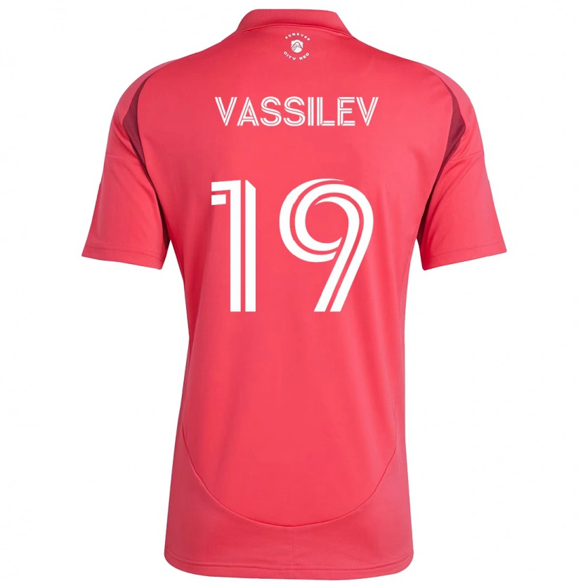 Danxen Kinderen Indiana Vassilev #19 Magenta Wit Thuisshirt Thuistenue 2025/26 T-Shirt