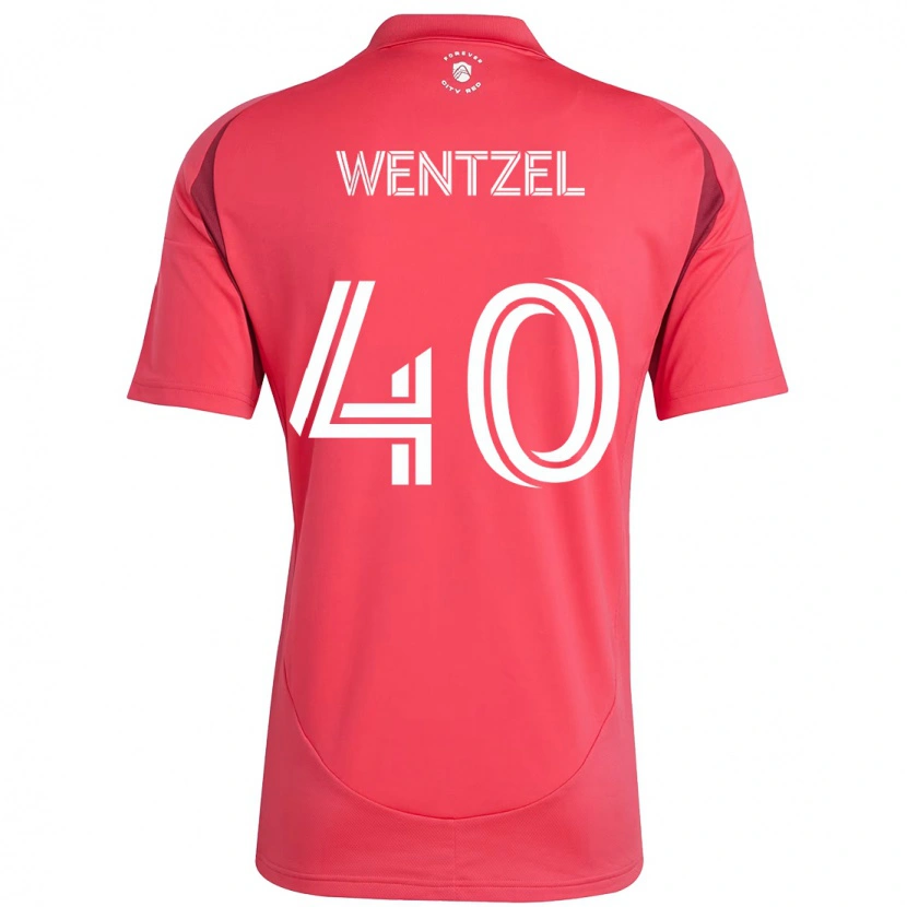 Danxen Kinderen Michael Wentzel #40 Magenta Wit Thuisshirt Thuistenue 2025/26 T-Shirt