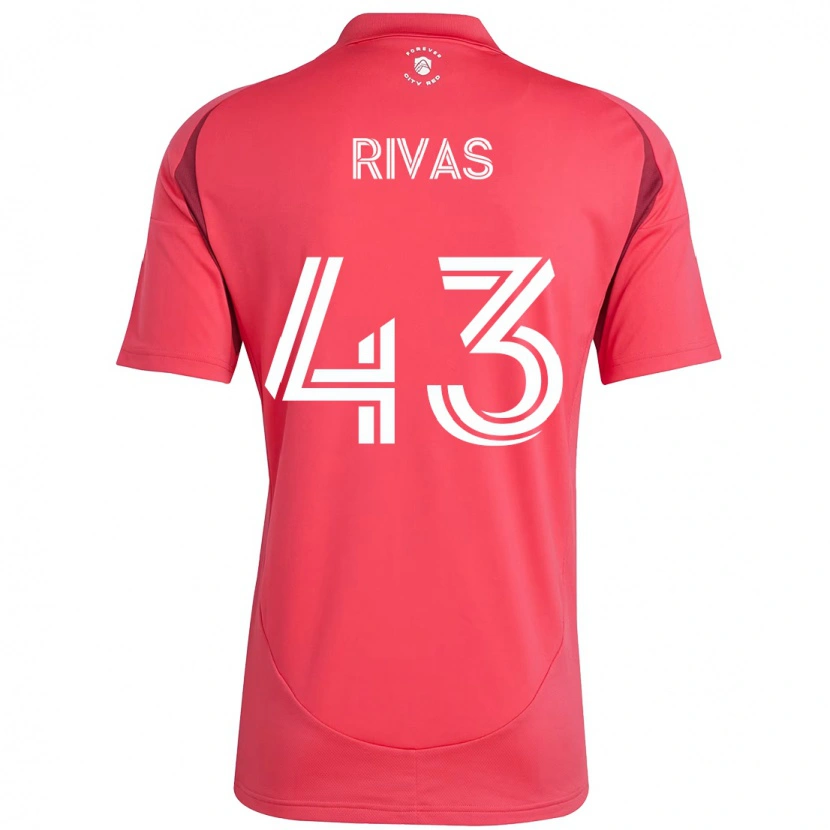 Danxen Kinderen Sergio Rivas #43 Magenta Wit Thuisshirt Thuistenue 2025/26 T-Shirt
