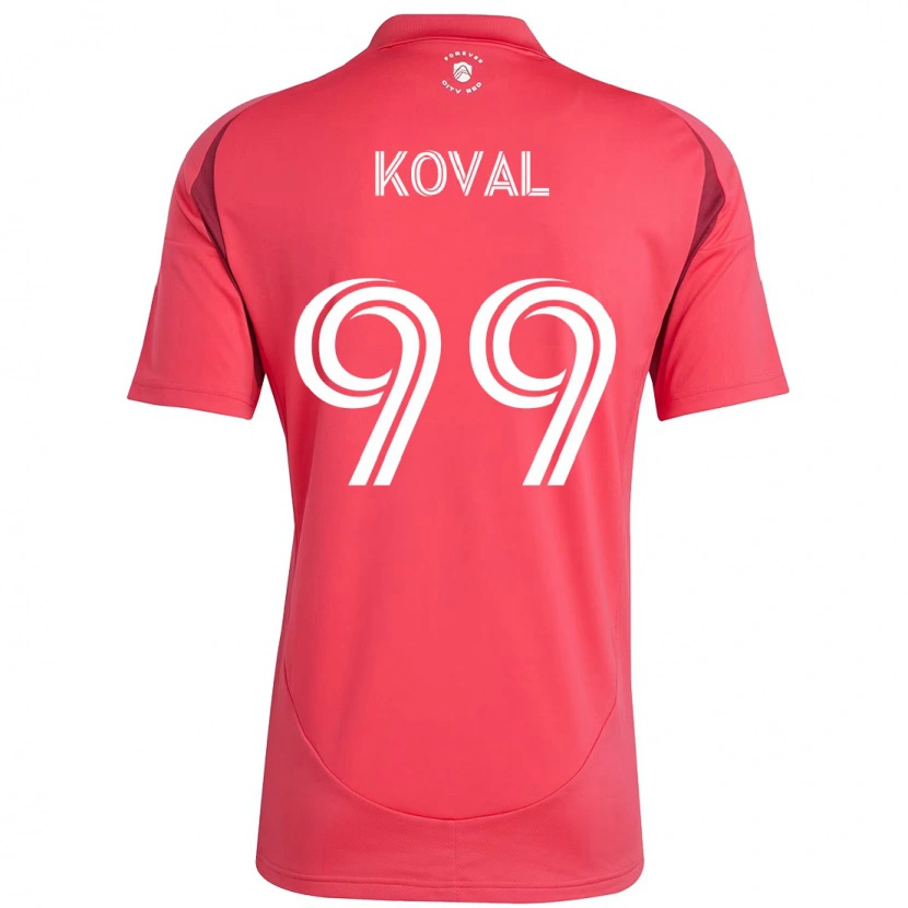 Danxen Kinderen Stanislav Koval #99 Magenta Wit Thuisshirt Thuistenue 2025/26 T-Shirt