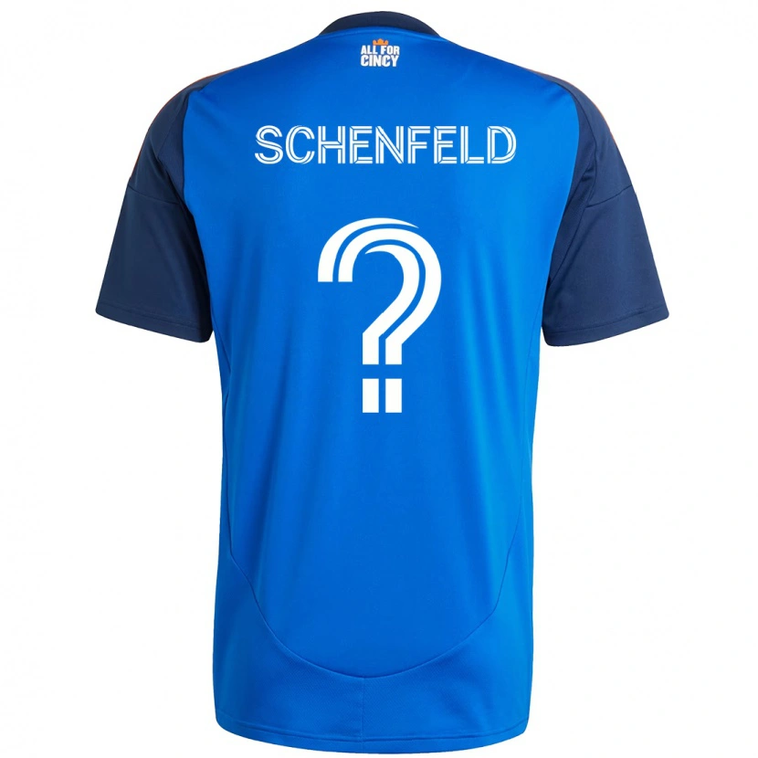 Danxen Kinderen Matthew Schenfeld #0 Donkerblauw Oranje Thuisshirt Thuistenue 2025/26 T-Shirt