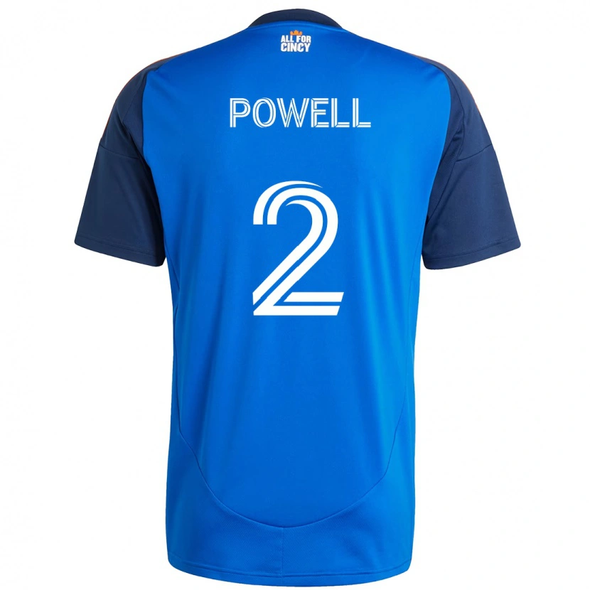 Danxen Kinderen Alvas Powell #2 Donkerblauw Oranje Thuisshirt Thuistenue 2025/26 T-Shirt