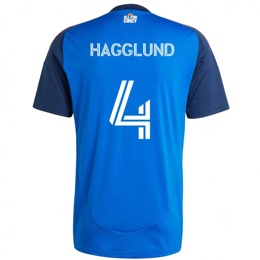 Danxen Kinderen Nick Hagglund #4 Donkerblauw Oranje Thuisshirt Thuistenue 2025/26 T-Shirt