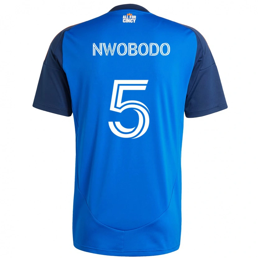 Danxen Kinderen Obinna Nwobodo #5 Donkerblauw Oranje Thuisshirt Thuistenue 2025/26 T-Shirt
