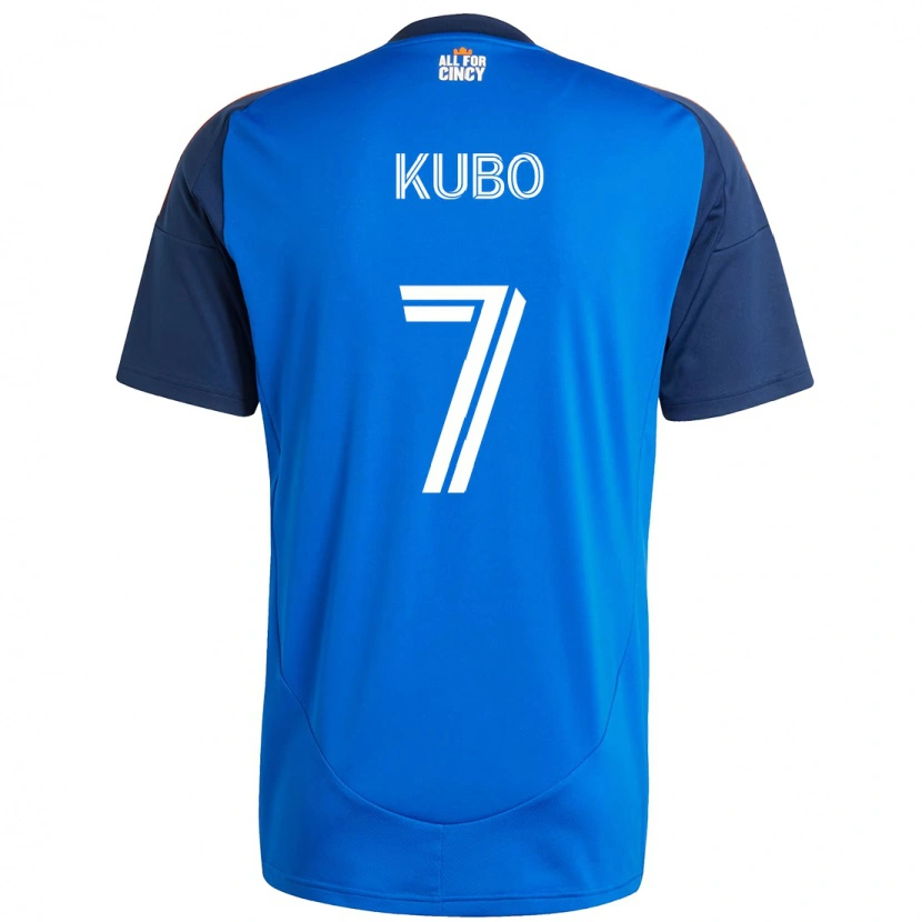 Danxen Kinderen Yuya Kubo #7 Donkerblauw Oranje Thuisshirt Thuistenue 2025/26 T-Shirt