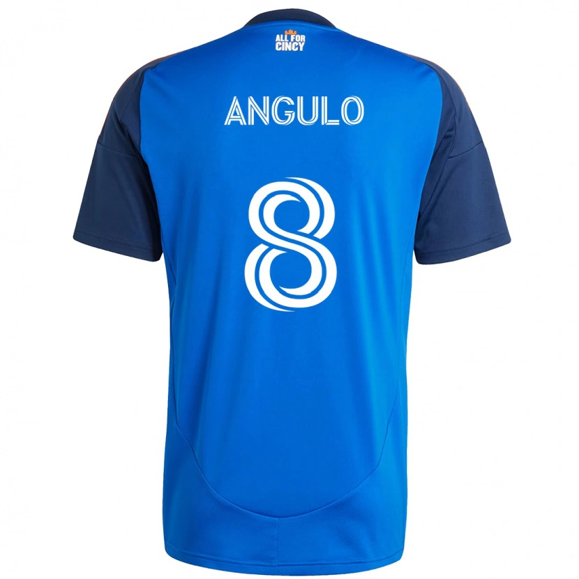 Danxen Kinderen Marco Angulo #8 Donkerblauw Oranje Thuisshirt Thuistenue 2025/26 T-Shirt