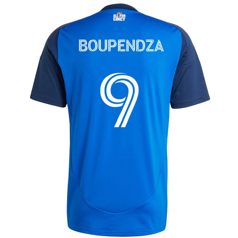 Danxen Kinderen Aaron Boupendza #9 Donkerblauw Oranje Thuisshirt Thuistenue 2025/26 T-Shirt
