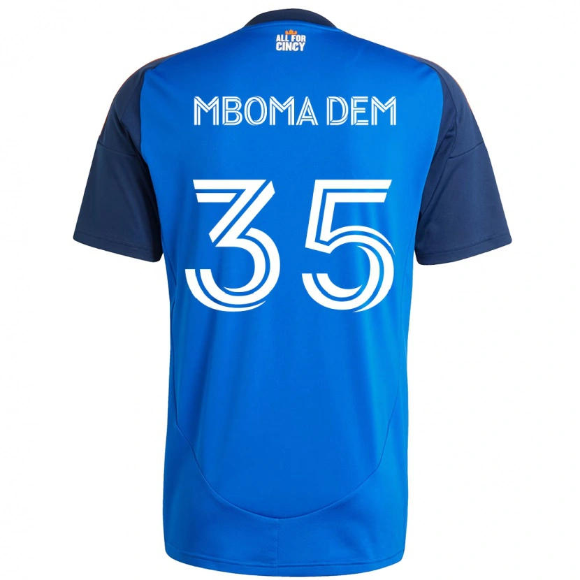 Danxen Kinderen Kenji Mboma Dem #35 Donkerblauw Oranje Thuisshirt Thuistenue 2025/26 T-Shirt