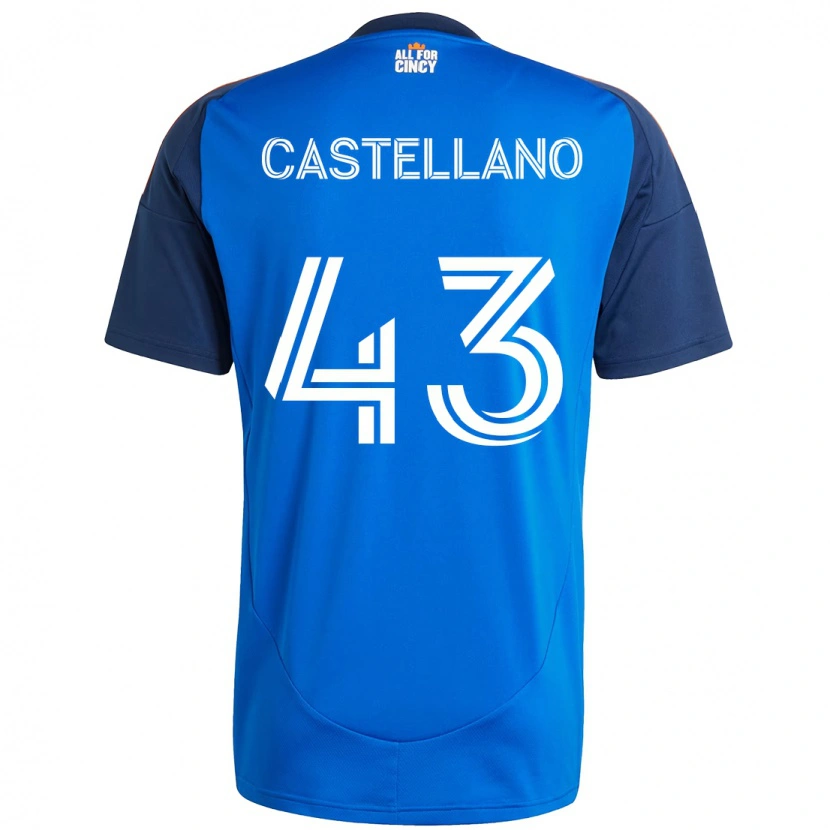 Danxen Kinderen Jesús Castellano #43 Donkerblauw Oranje Thuisshirt Thuistenue 2025/26 T-Shirt