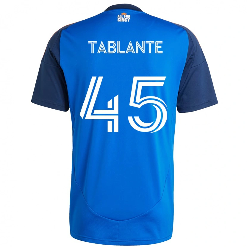 Danxen Kinderen Moises Tablante #45 Donkerblauw Oranje Thuisshirt Thuistenue 2025/26 T-Shirt