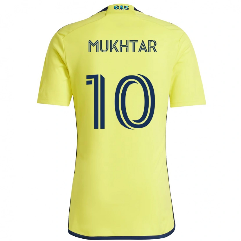 Danxen Kinderen Hany Mukhtar #10 Geel Marineblauw Thuisshirt Thuistenue 2025/26 T-Shirt