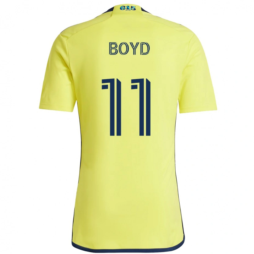 Danxen Kinderen Tyler Boyd #11 Geel Marineblauw Thuisshirt Thuistenue 2025/26 T-Shirt