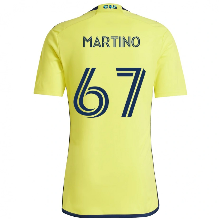 Danxen Kinderen Ben Martino #67 Geel Marineblauw Thuisshirt Thuistenue 2025/26 T-Shirt