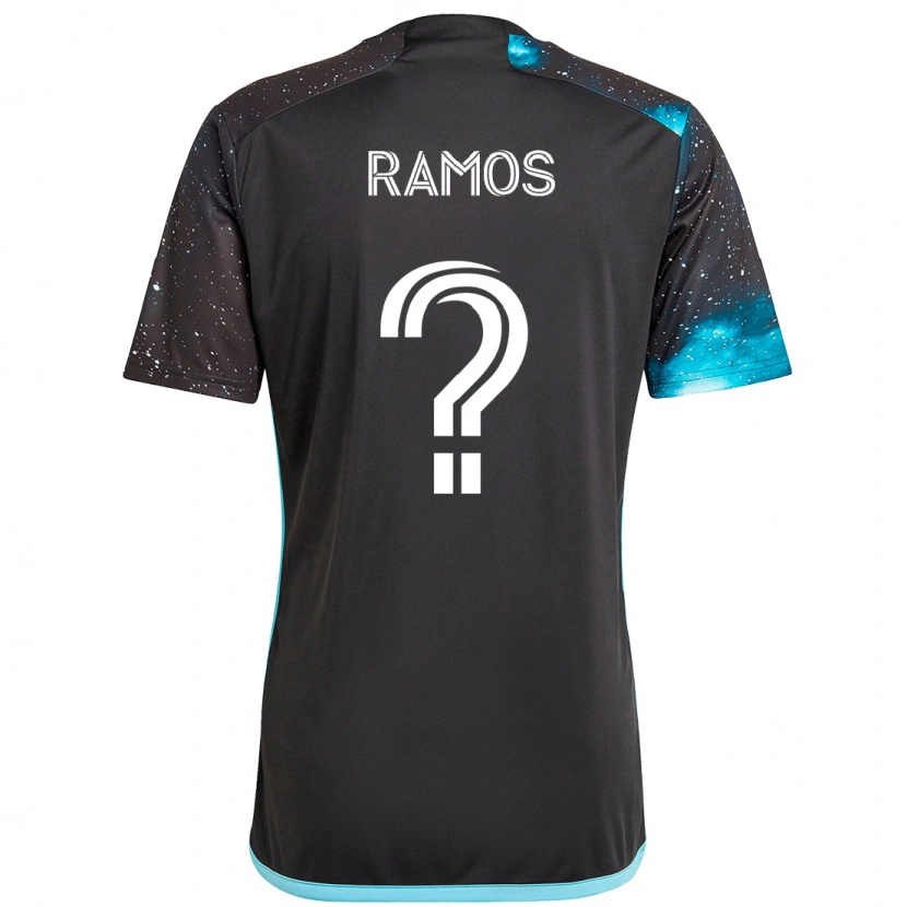 Danxen Kinderen Jason Ramos #0 Zwart Blauw Thuisshirt Thuistenue 2025/26 T-Shirt