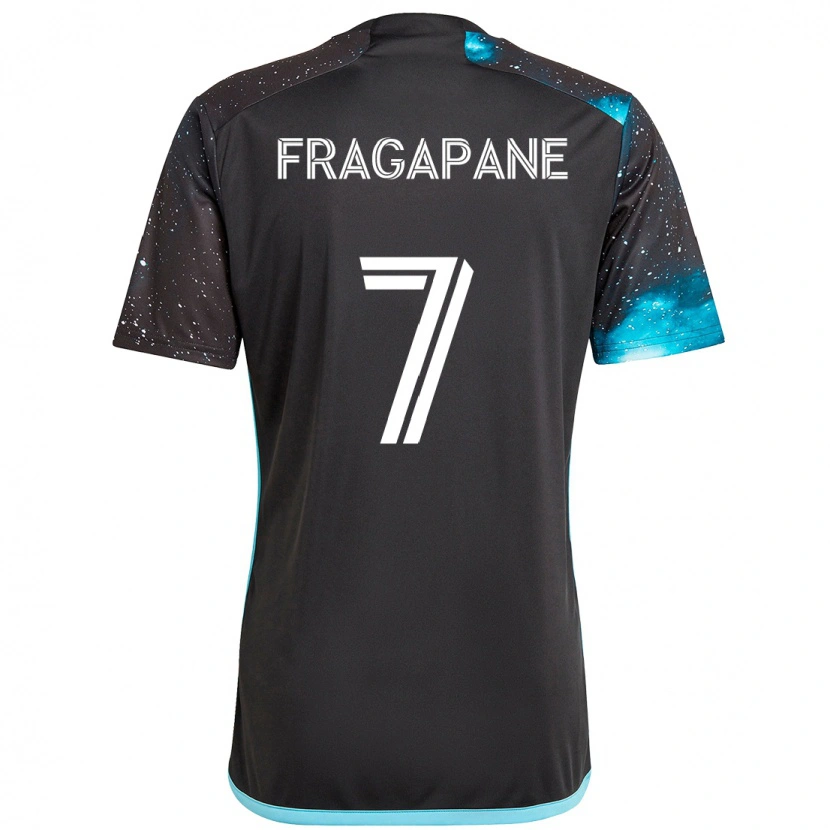 Danxen Kinderen Franco Fragapane #7 Zwart Blauw Thuisshirt Thuistenue 2025/26 T-Shirt