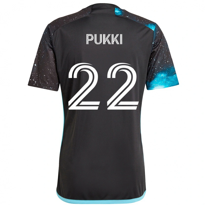 Danxen Kinderen Teemu Pukki #22 Zwart Blauw Thuisshirt Thuistenue 2025/26 T-Shirt