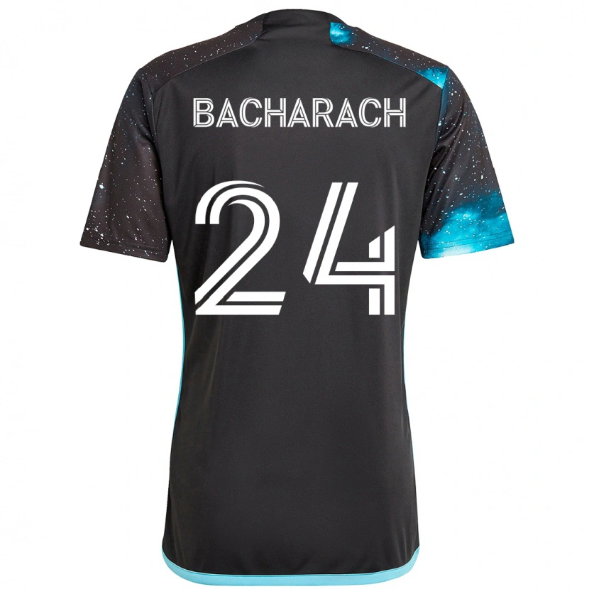 Danxen Kinderen Hugo Bacharach #24 Zwart Blauw Thuisshirt Thuistenue 2025/26 T-Shirt