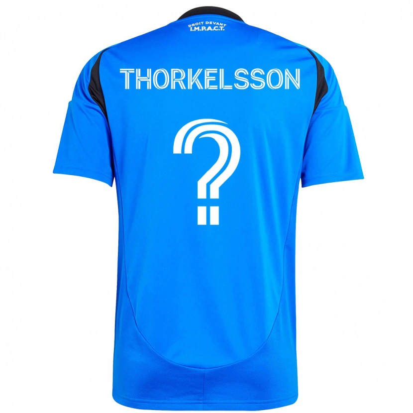 Danxen Kinderen Róbert Orri Thorkelsson #0 Donkerblauw Zwart Thuisshirt Thuistenue 2025/26 T-Shirt