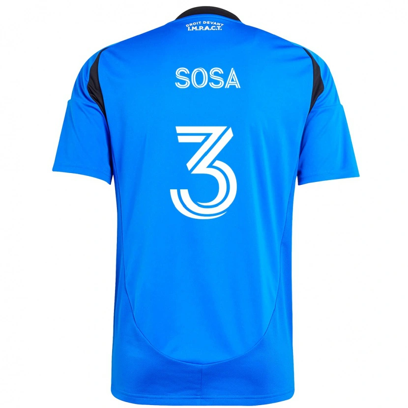 Danxen Kinderen Joaquín Sosa #3 Donkerblauw Zwart Thuisshirt Thuistenue 2025/26 T-Shirt