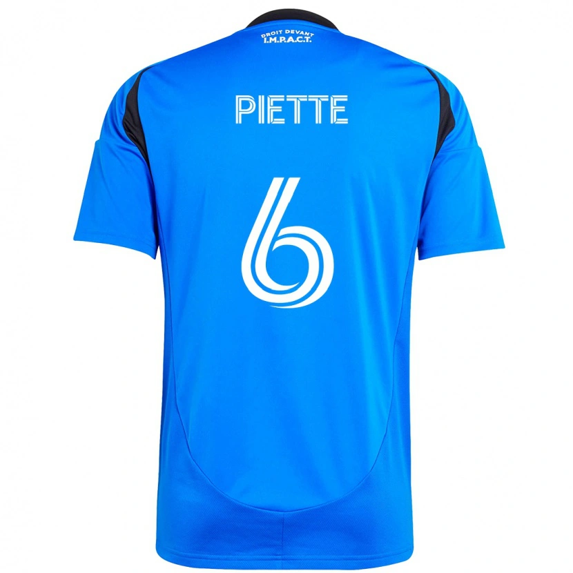 Danxen Kinderen Samuel Piette #6 Donkerblauw Zwart Thuisshirt Thuistenue 2025/26 T-Shirt