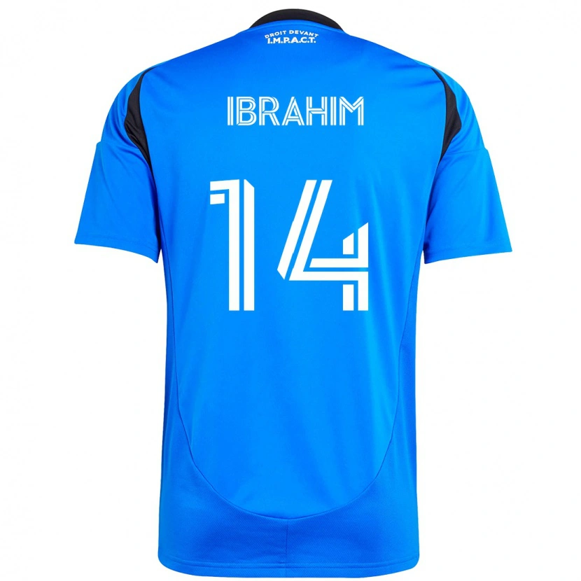 Danxen Kinderen Sunusi Ibrahim #14 Donkerblauw Zwart Thuisshirt Thuistenue 2025/26 T-Shirt