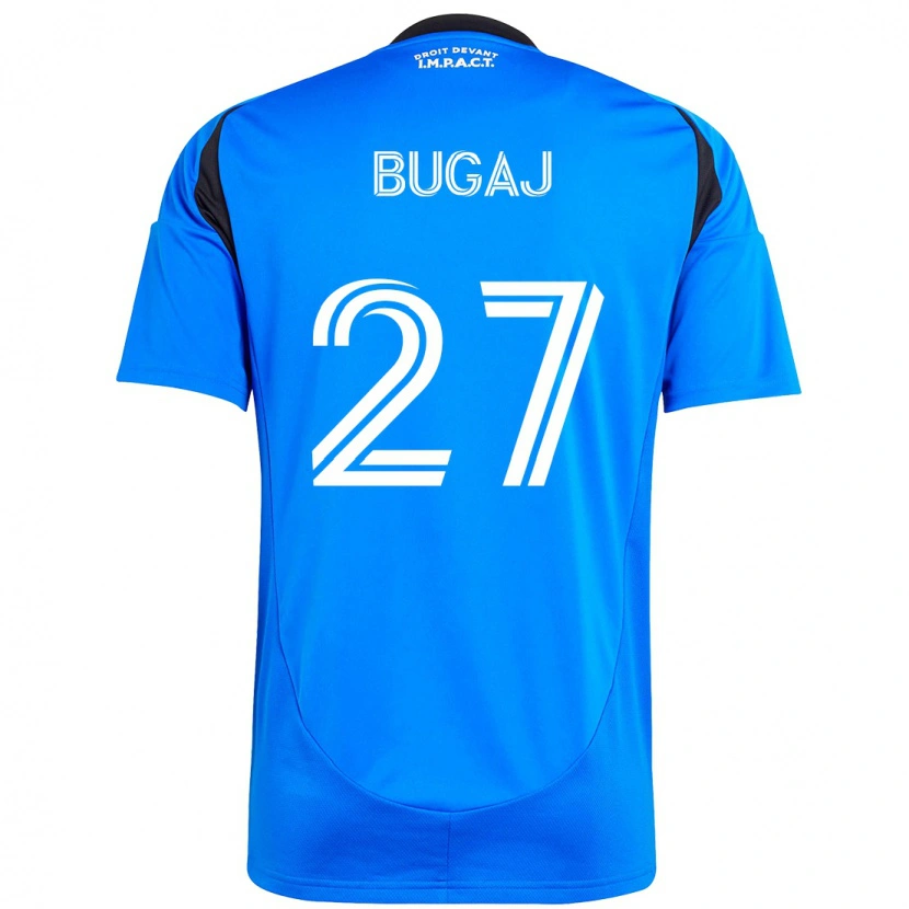 Danxen Kinderen Dawid Bugaj #27 Donkerblauw Zwart Thuisshirt Thuistenue 2025/26 T-Shirt