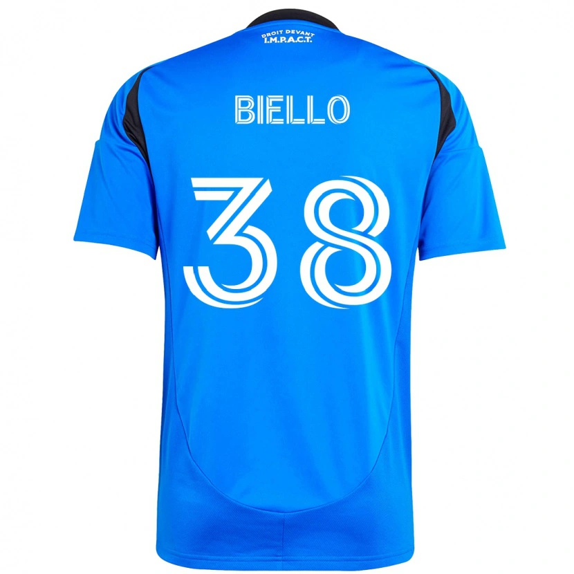 Danxen Kinderen Alessandro Biello #38 Donkerblauw Zwart Thuisshirt Thuistenue 2025/26 T-Shirt