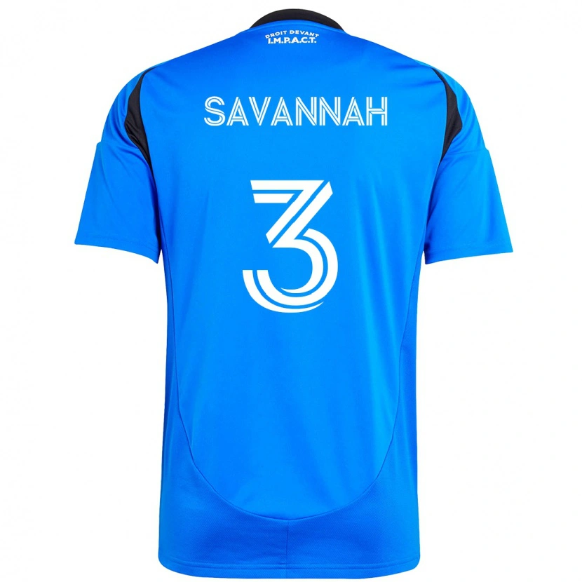 Danxen Kinderen Chenail Savannah #3 Donkerblauw Zwart Thuisshirt Thuistenue 2025/26 T-Shirt