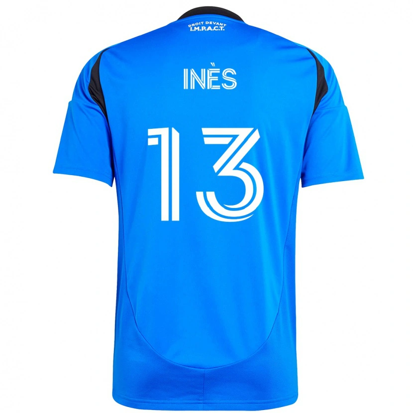 Danxen Kinderen Nourani Inès #13 Donkerblauw Zwart Thuisshirt Thuistenue 2025/26 T-Shirt