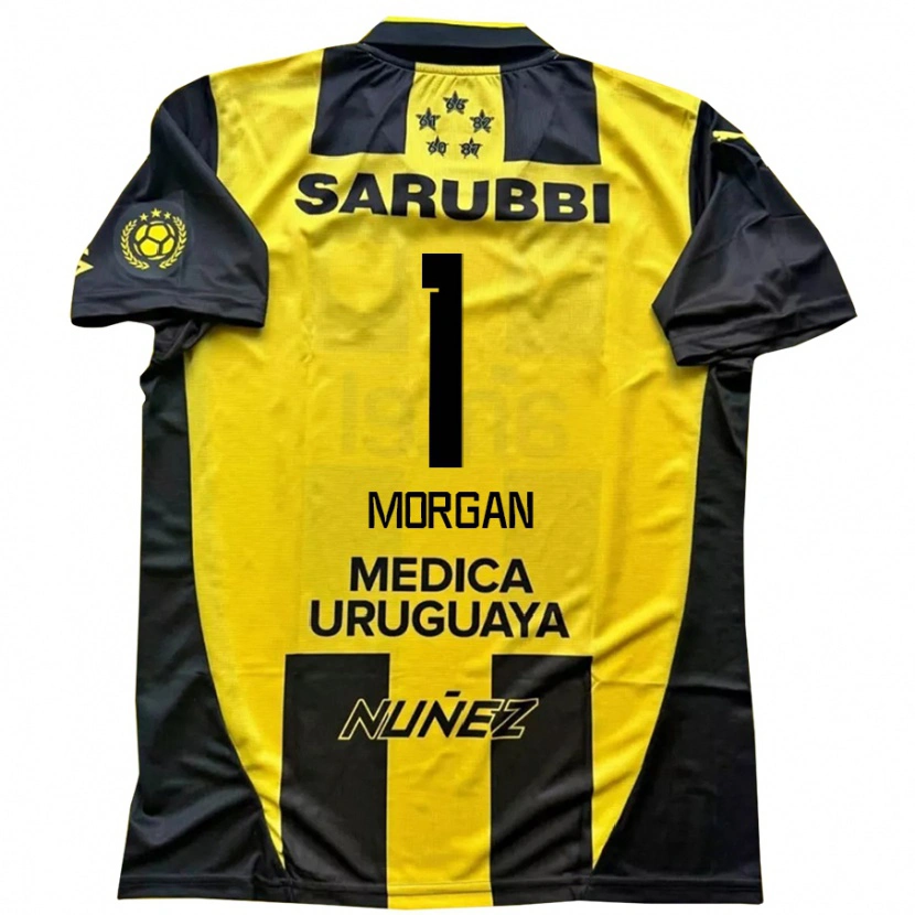 Danxen Kinderen Kevin Morgan #1 Geel Zwart Thuisshirt Thuistenue 2025/26 T-Shirt