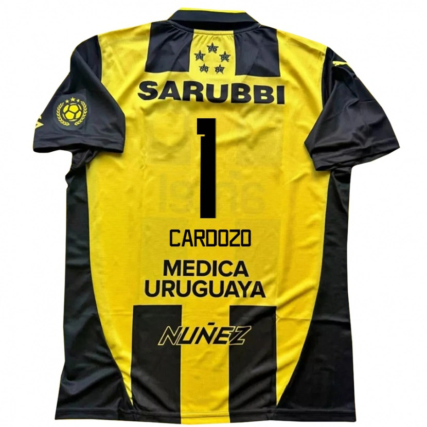 Danxen Kinderen Thiago Cardozo #1 Geel Zwart Thuisshirt Thuistenue 2025/26 T-Shirt
