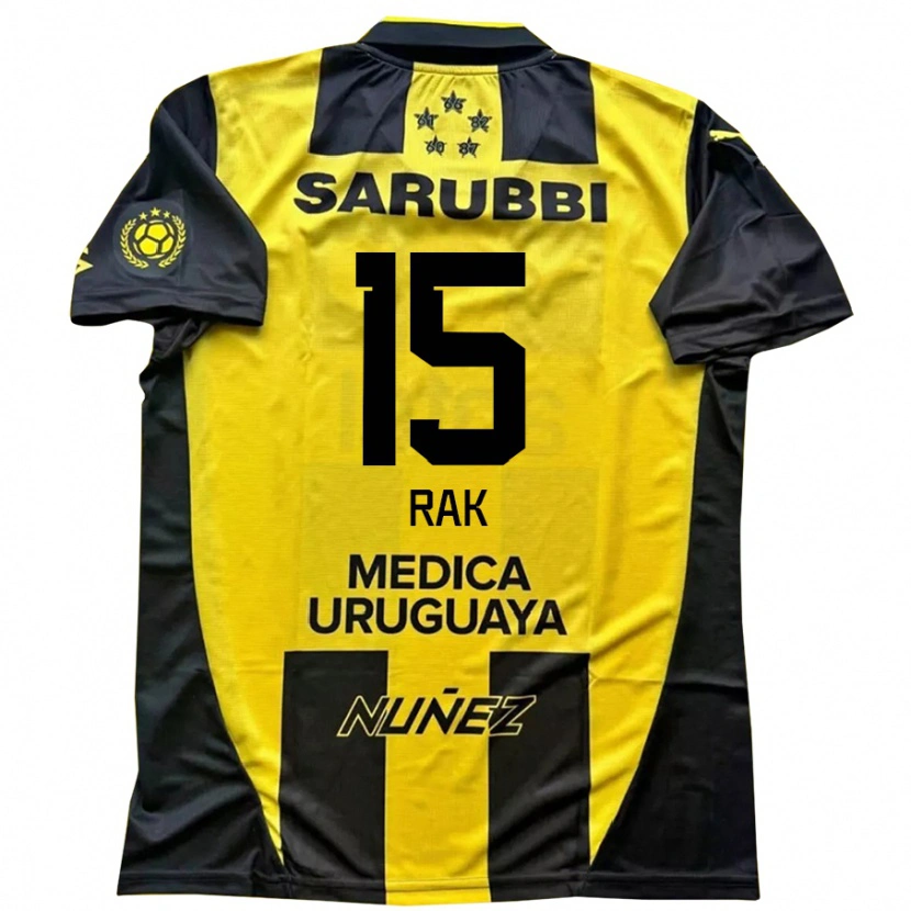 Danxen Kinderen Yonatthan Rak #15 Geel Zwart Thuisshirt Thuistenue 2025/26 T-Shirt