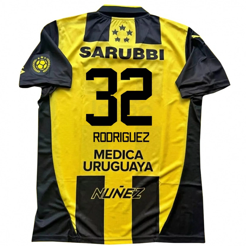 Danxen Kinderen Randall Rodríguez #32 Geel Zwart Thuisshirt Thuistenue 2025/26 T-Shirt