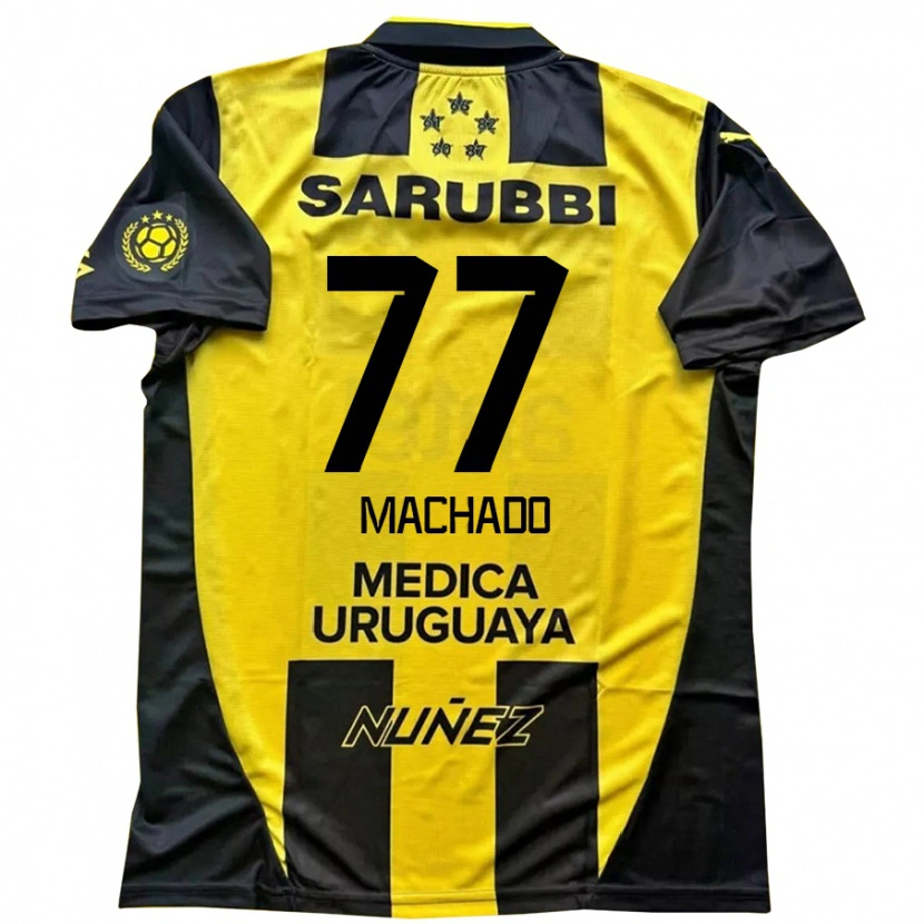 Danxen Kinderen Alexander Machado #77 Geel Zwart Thuisshirt Thuistenue 2025/26 T-Shirt