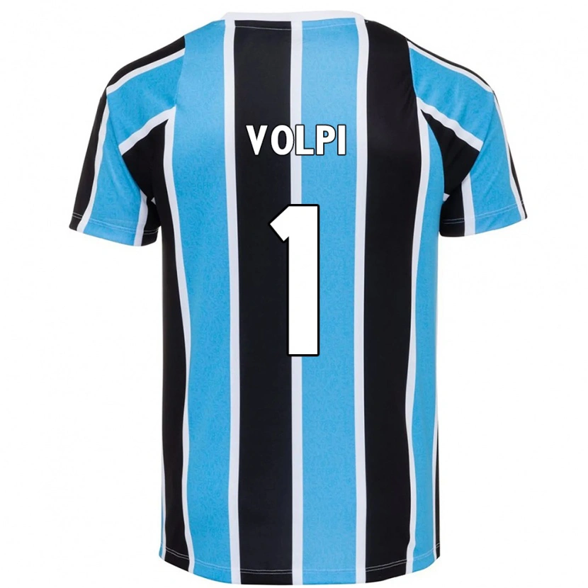 Danxen Kinderen Tiago Volpi #1 Blauw Zwart Wit Thuisshirt Thuistenue 2025/26 T-Shirt