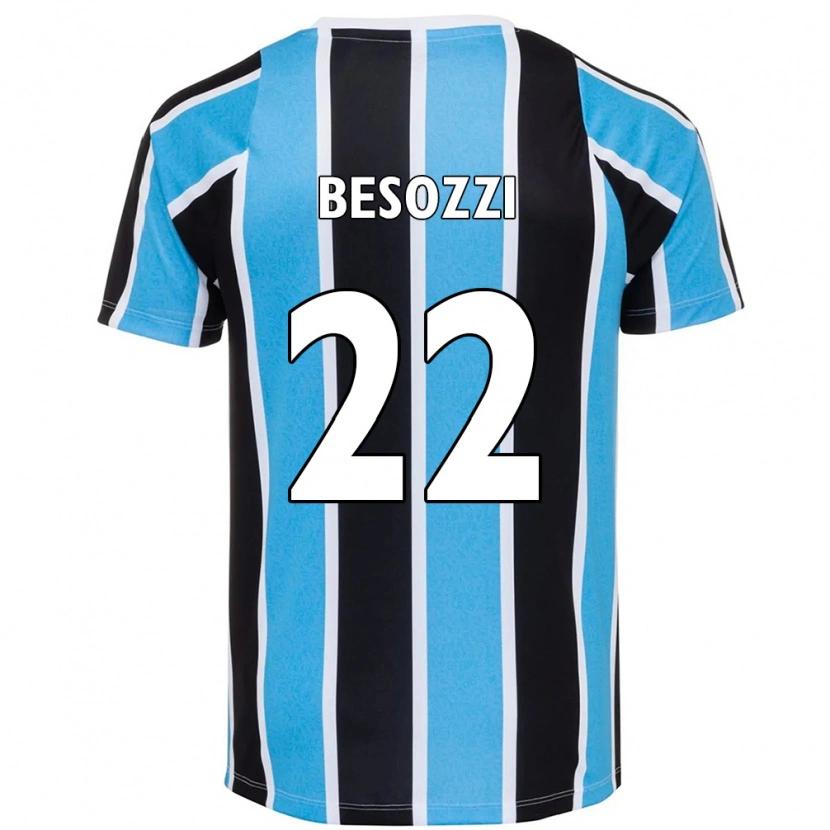 Danxen Kinderen Lucas Besozzi #22 Blauw Zwart Wit Thuisshirt Thuistenue 2025/26 T-Shirt