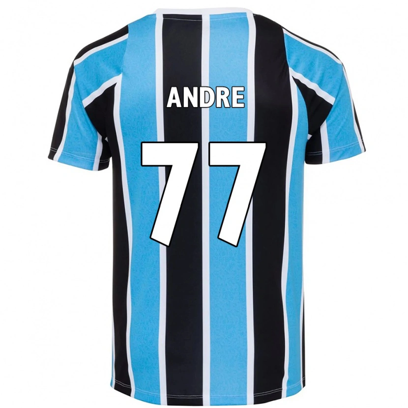 Danxen Kinderen André Henrique #77 Blauw Zwart Wit Thuisshirt Thuistenue 2025/26 T-Shirt